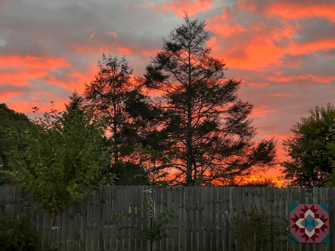 Sunset in eastern Tennessee this evening.