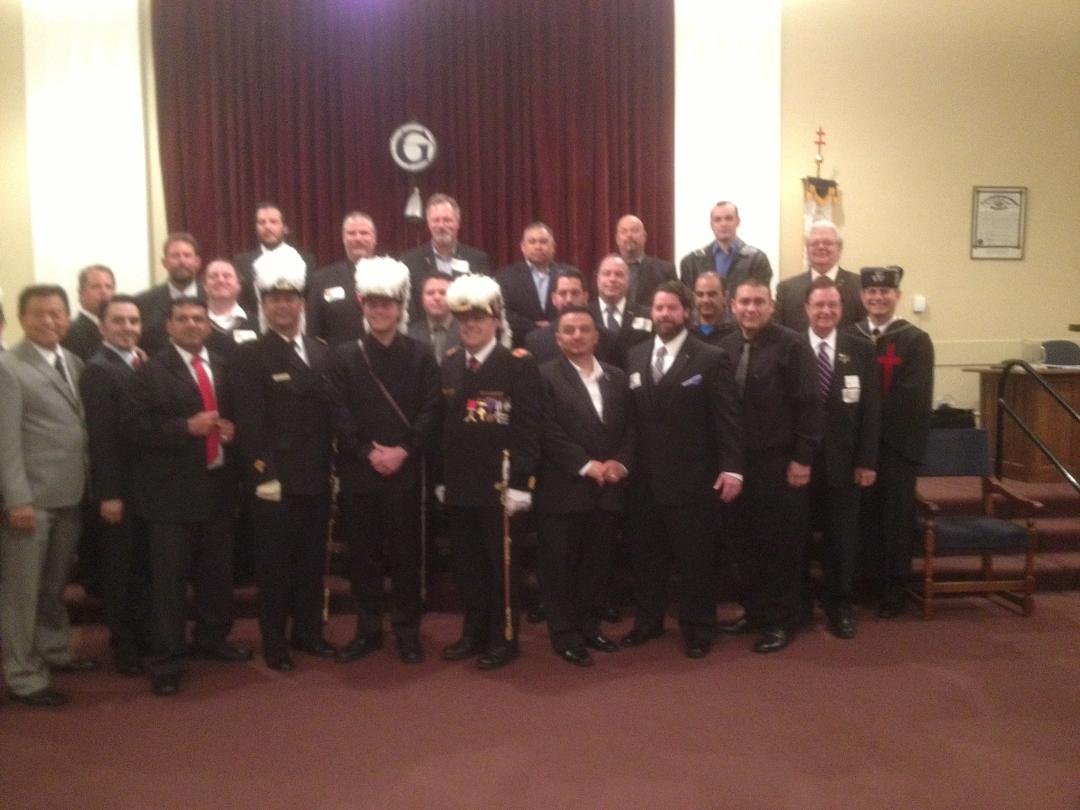 Ceremony in which I was knighted as a Knight Templar, Los Angeles Commandry No. 9