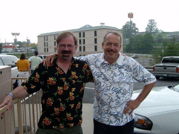 The Banjo Twins from different mothers! My good buddy Butch Robins and me.