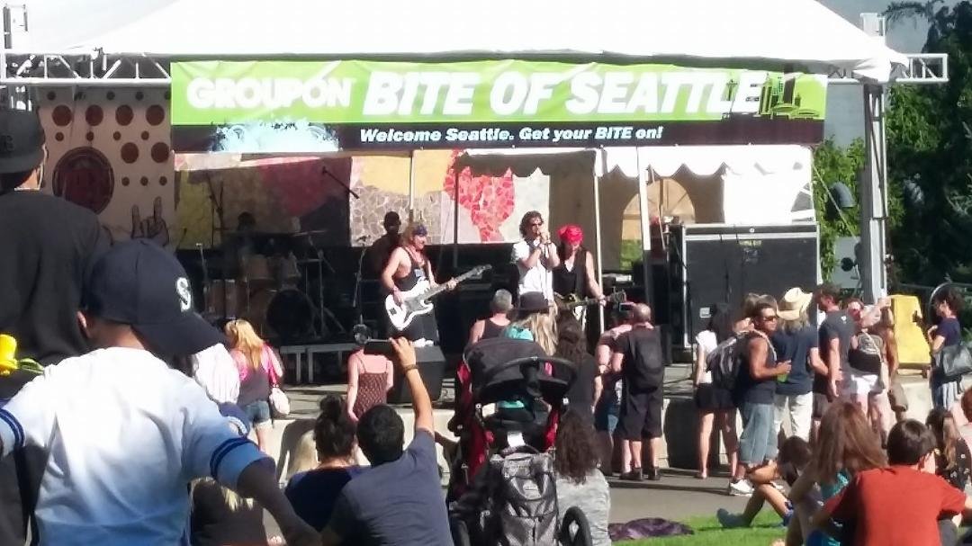 Washed in black at the Bite of Seattle.