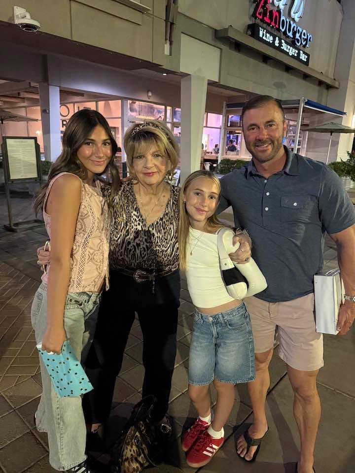 Here’s me with my son Ken and my precious granddaughters, Kaelynn and Charley. We had such fun last night together while they’re visiting from St. George.❤️