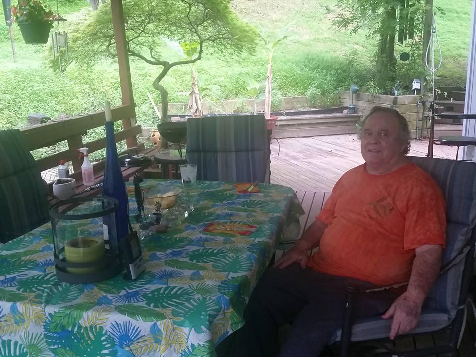 Jerry Clemons on the fabulous back porch