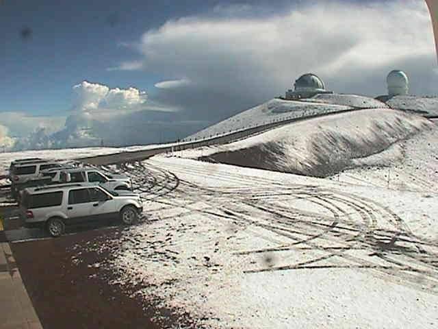 Come on out to Hawaii where it is always warm. Notice that we have snow on Mauna Kea on the 'Big Island'. At least parking is no problem at your local observatory. We here in Kailua are reluctantly expecting the arrival