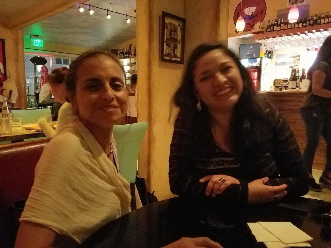 Anna and Pieta Vergara at Bacchus Cafe on Tango night.