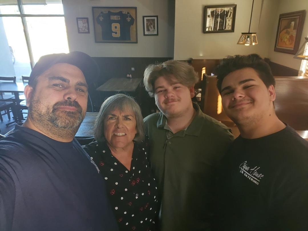My boys are so big! I feel like a shrimp next to them! Nice visit yesterday!