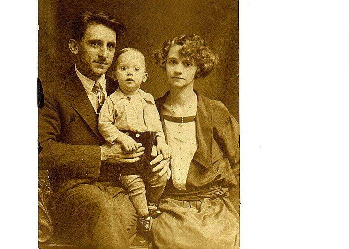 My Grandfather and Grandmother with who I believe is my uncle Archie
