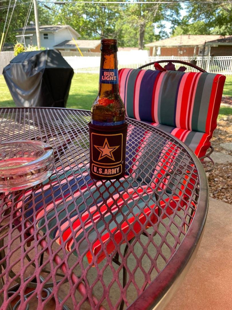 Yard work is done and now it’s beer thirty 😂😂😂