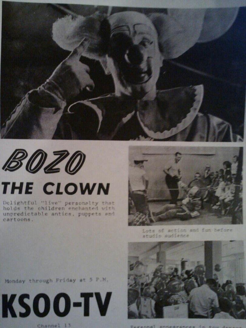 BOZO PROMO SHEET
ORIGINAL 1961