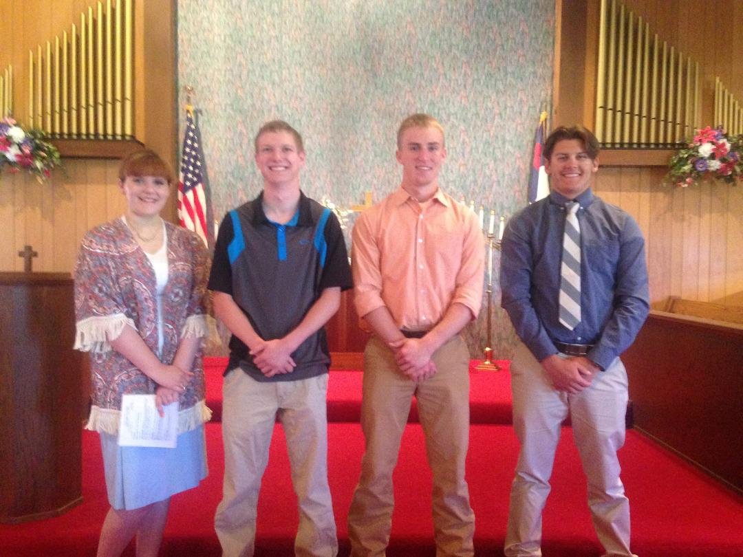 Honored the graduates today at church!  Congratulations Anna, Joe, Nate, and Cole!