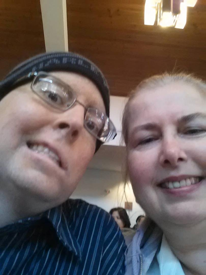 Me and sean in church just a few days before his passing. Me Sean and tracy received Holy Communion.