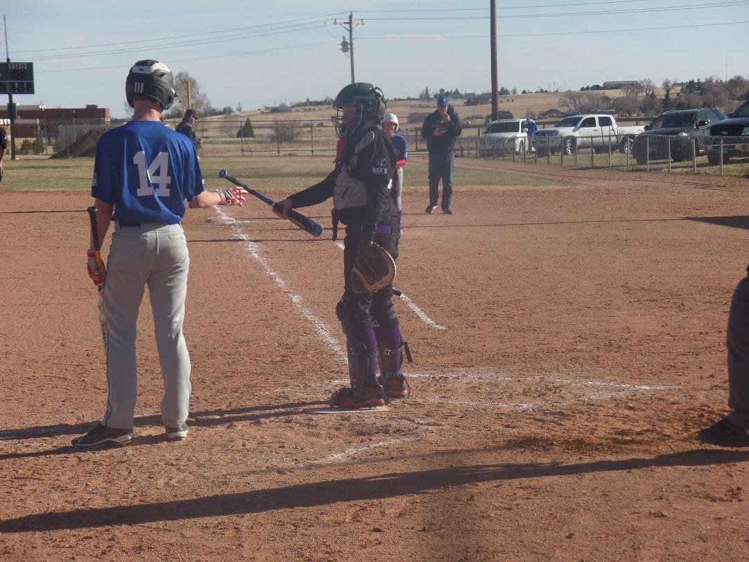 Tyler graciously giving the batter who was called out the bat.