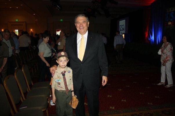 Robert Mazzuca, Chief Scout Executive and Danny after the General Meeting