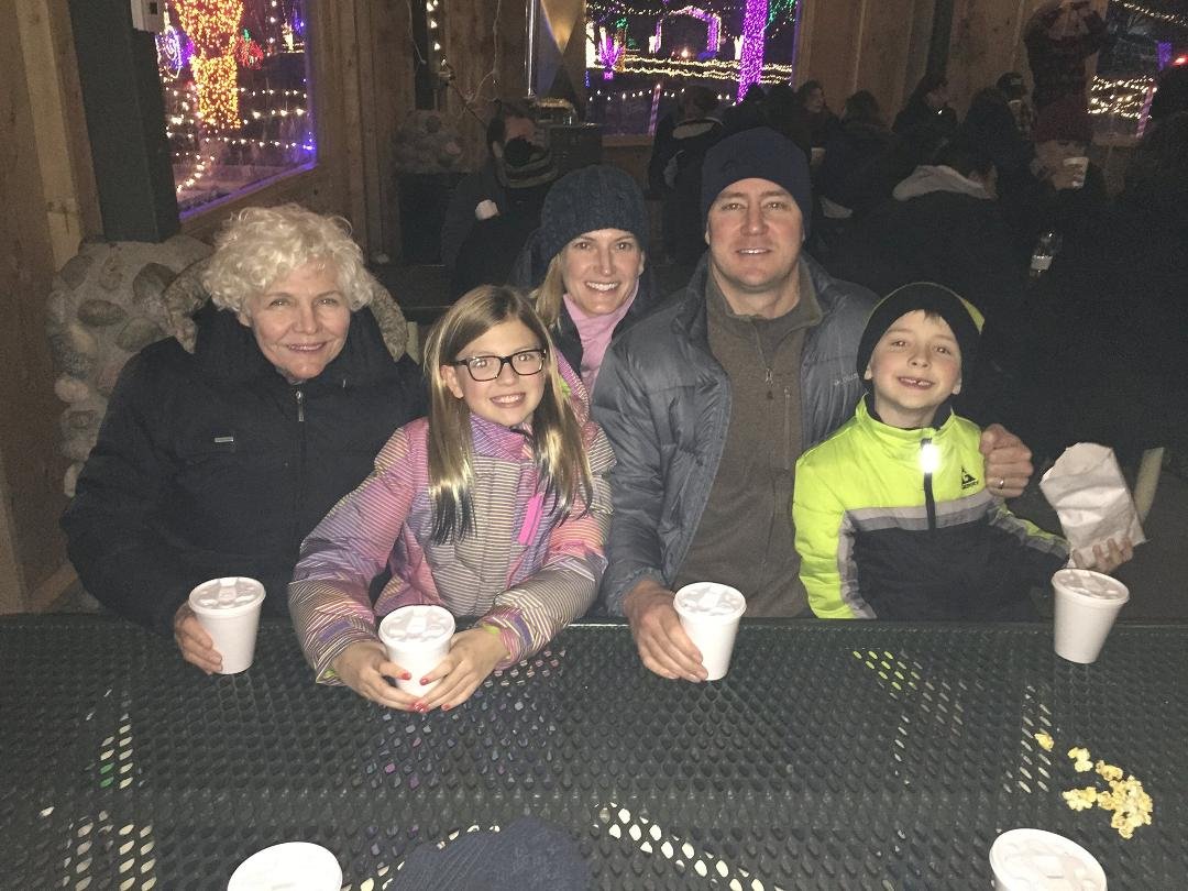 Out to see the lights, 27 degrees isn't so bad when you get hot cocoa