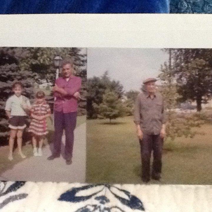 My husband's handsome uncle and his little girls. Pic 2 is grandpa