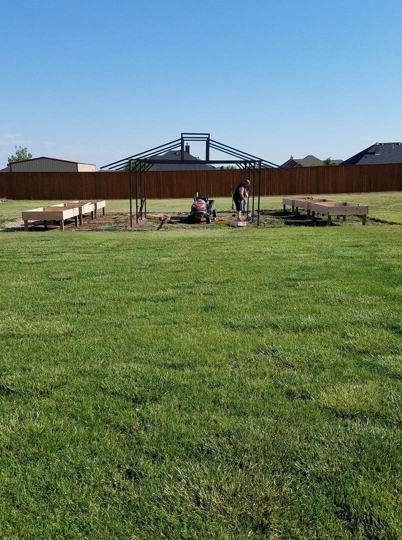 Planter boxes are in! Now to work on the leaning tower of the fire pit enclosure!!!