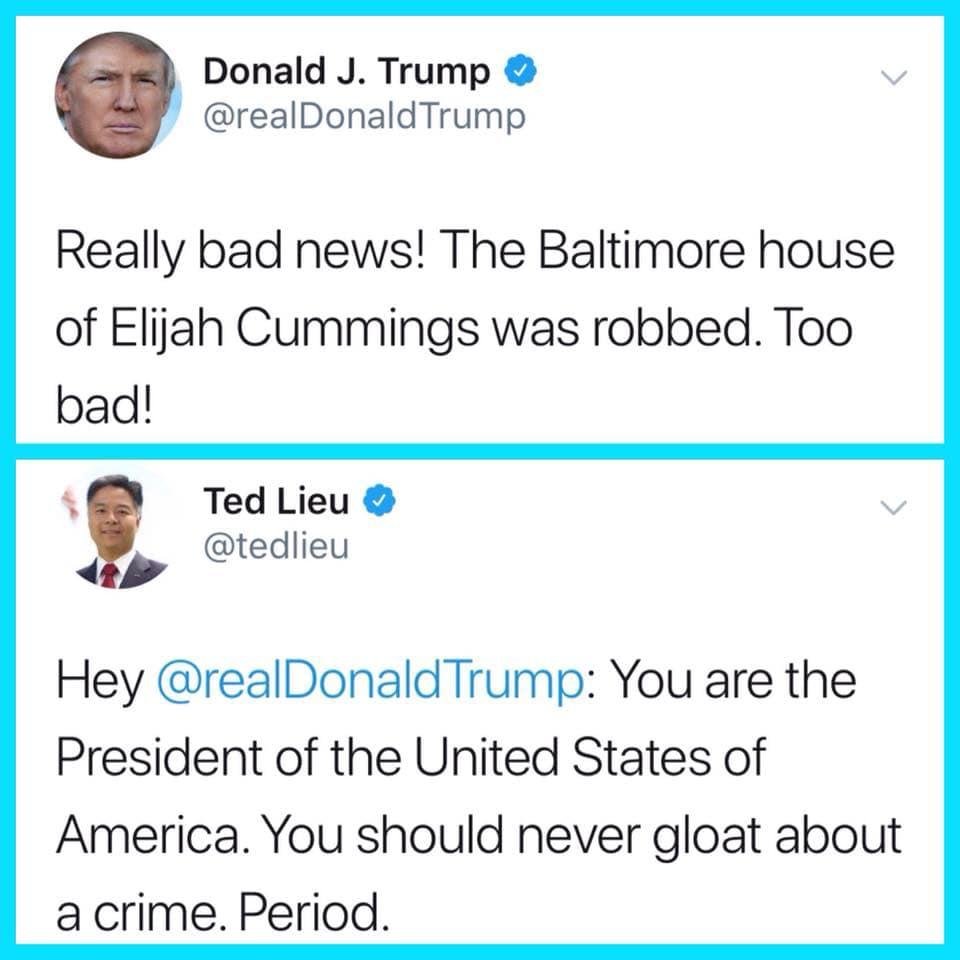 What great character and oh so presidential.