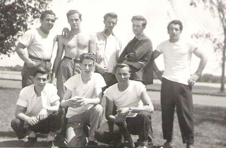 Just a little family old days in Detroit, 1940's , Jack and Bill Evers and teen friends.