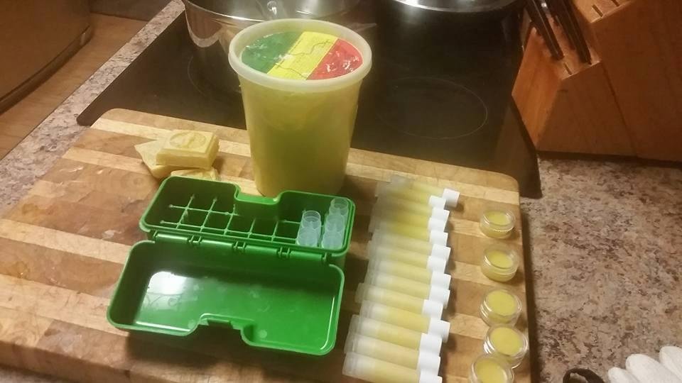 It's a great day on this overcast fall day to make lip balm  when there is no one to chat with.  Hubby is too busy killing elk.