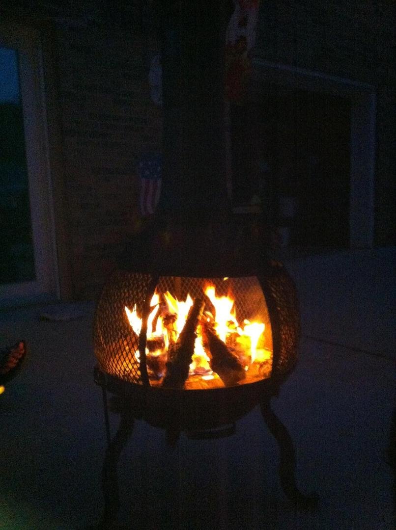Sitting by the fire pit listening to the DMB. Lovin the retirement life.