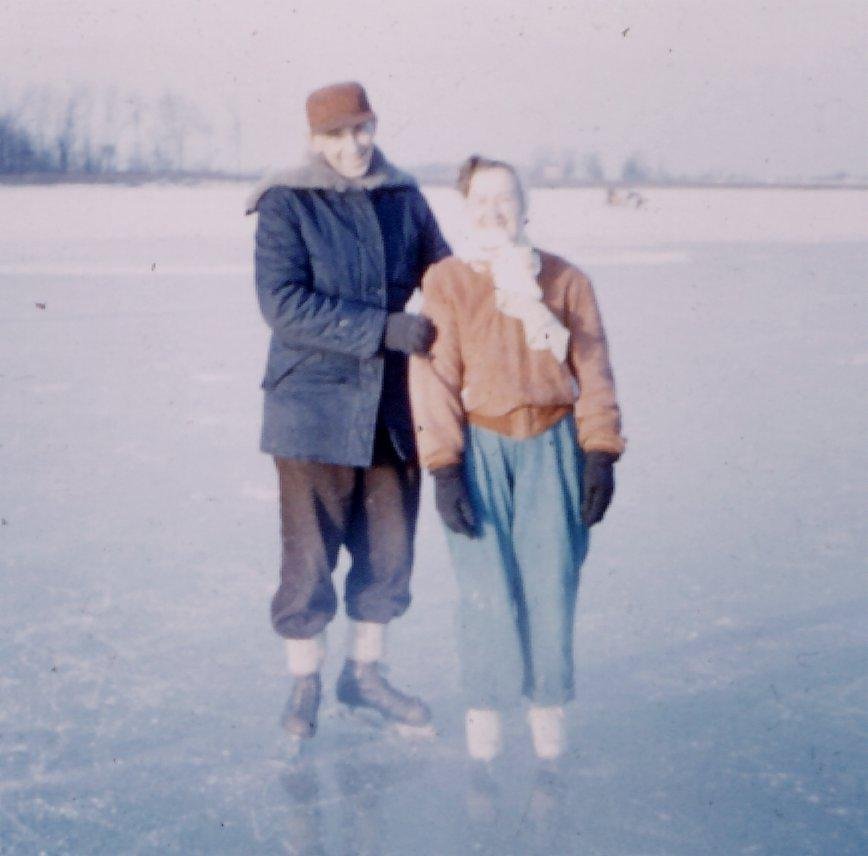 Mom and Dad Ice skating