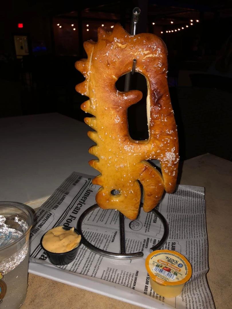 Rooftop fun. Iguana pretzel yum.