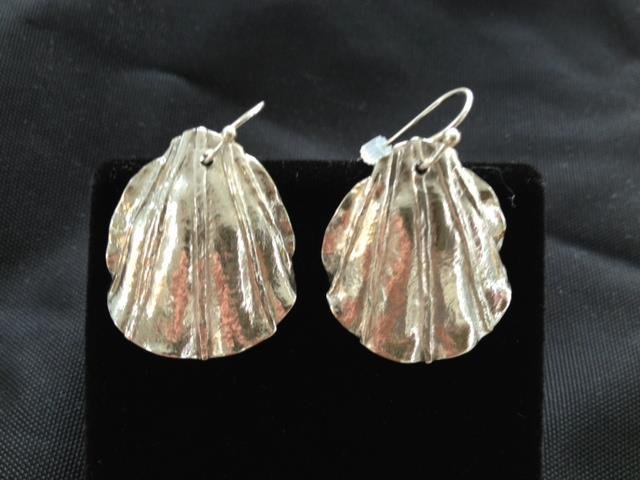 Fine Silver Shell Earrings are in stock!