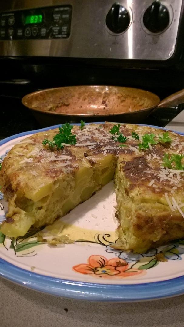 Success! Tortilla Espanola yummy breakfast.