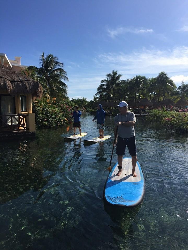Ian, Sean , Enrique and I were the first to paddle in our lagoon after they caught the alligator :)