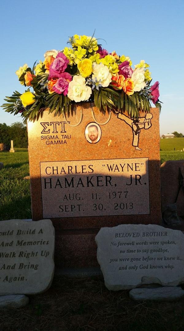 After having dinner with my 3 kids, I went to cemetery and put flowers on my youngest son, Wayne's grave. Almost 4 years and I still miss him everyday.