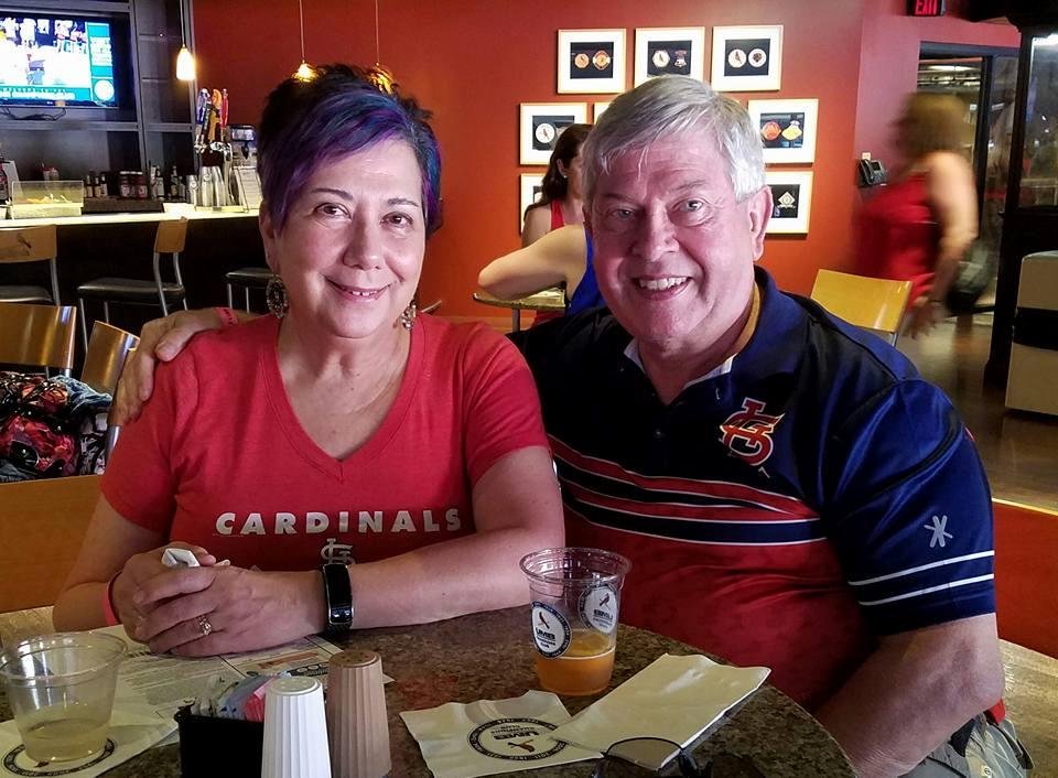 Celebrating our 46th anniversary. Marie says she was seven at the time.