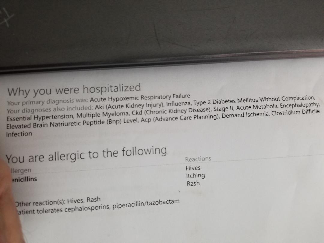 Well, I'm feeling back to normal again. Just a follow up on my recent hospital stay. I was felling a lil yucky, then all I remember was the wife telling me I had a fever, then waking up in the hospital 2 days later. I t