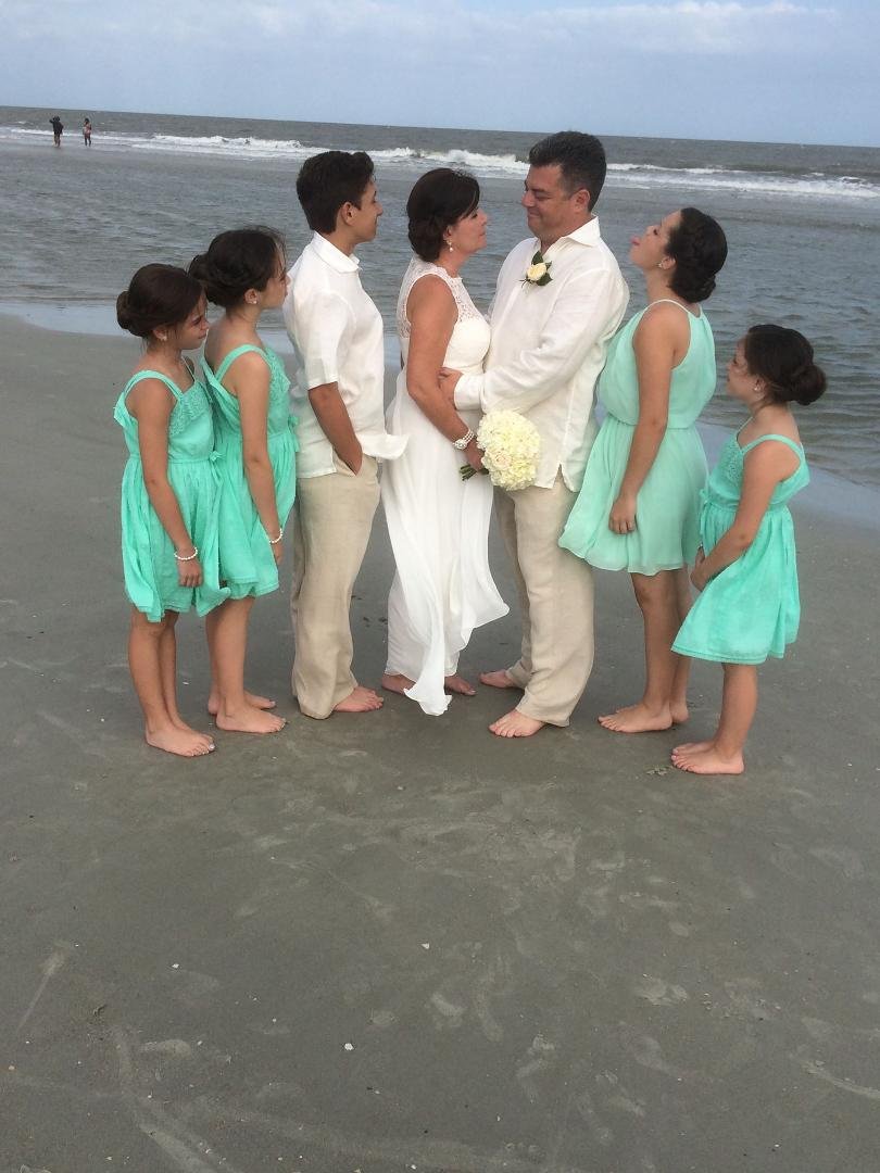 A family picture at the beach