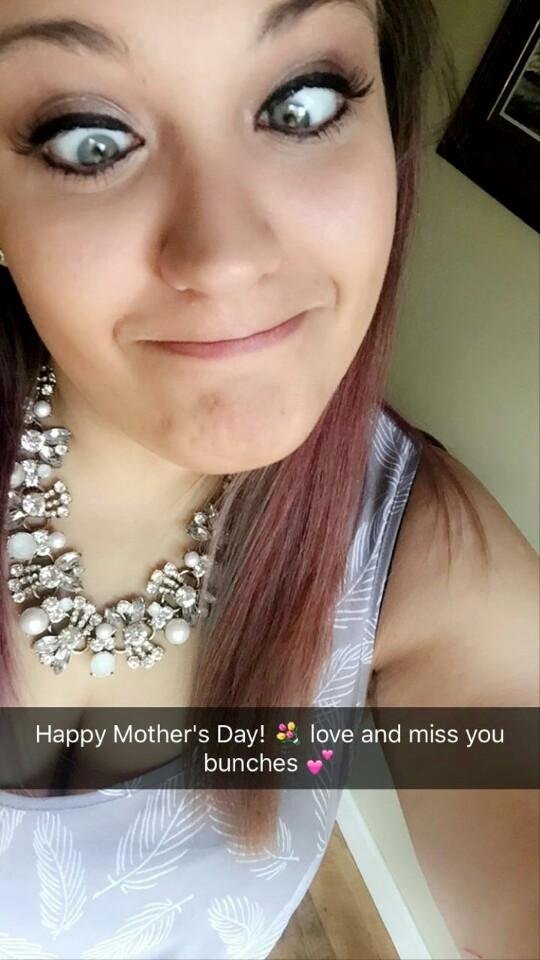 Happy Mother's Day to me from this goofy kid of mine! Love ya right back Kelsey Johnson.