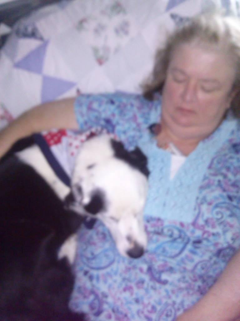 Bella sleeping while I am watching tv