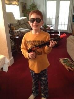 My nephew and his new toys!