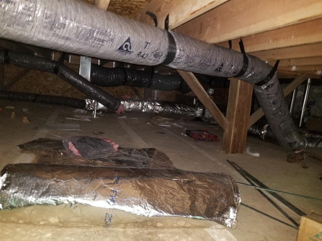 New duct work for A/c and Propane heating System.