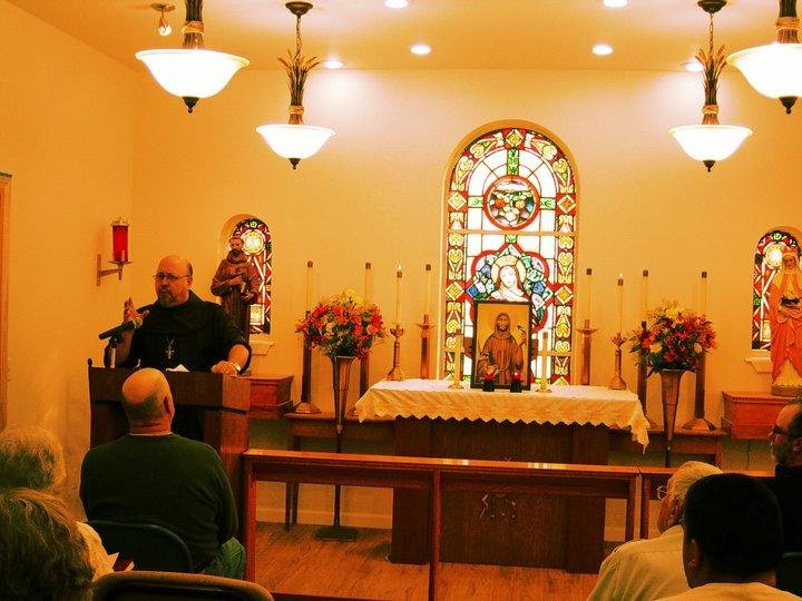 Pictures of our first service in our NEW St. Elizabeth of Hungary Chapel on the feastday of good St. Francis. I hope that I did this correctly so that you can see the pics!