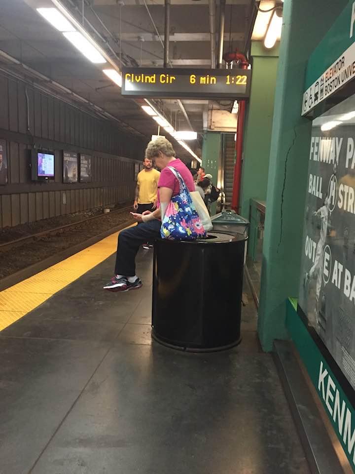 People discard the strangest things on the T.