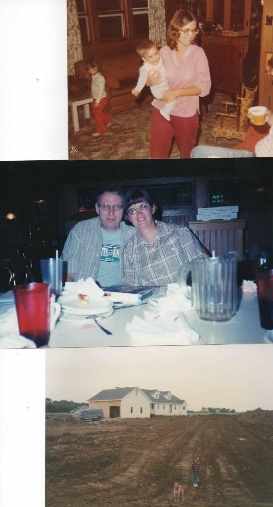 With Matt 1981, 40th Birthday party, working on the new house