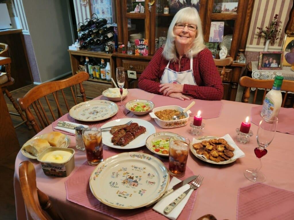 Best Valentines Day I've had in a long time!!! Made dinner for  someone Special.
