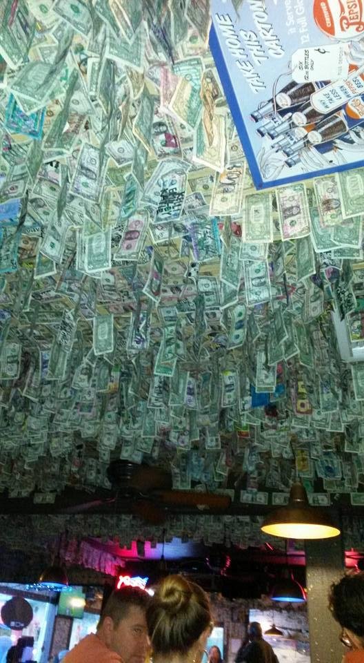 Check out all the dollars at this restaurant