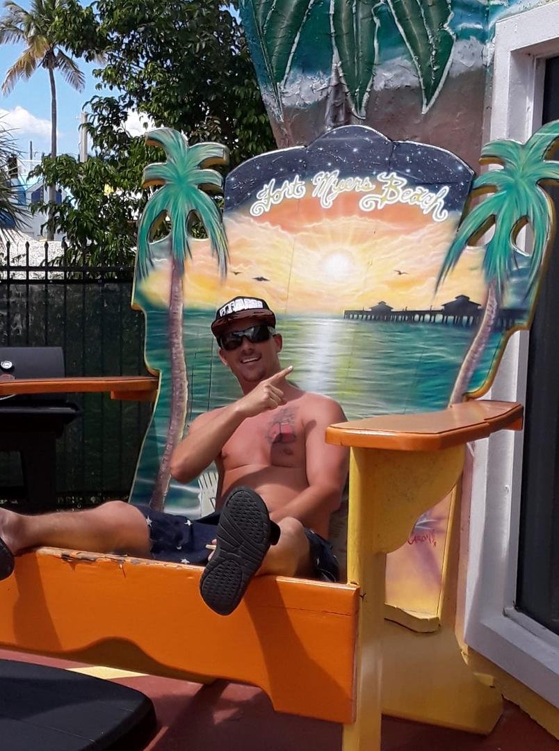 Josh had me cracking up he looks like a little kid in this chair.