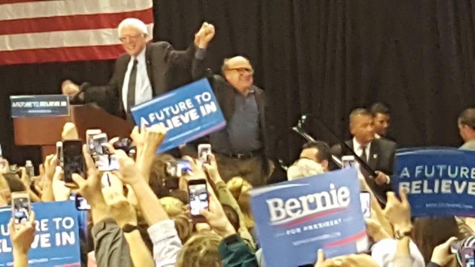 Look who introduced Bernie!