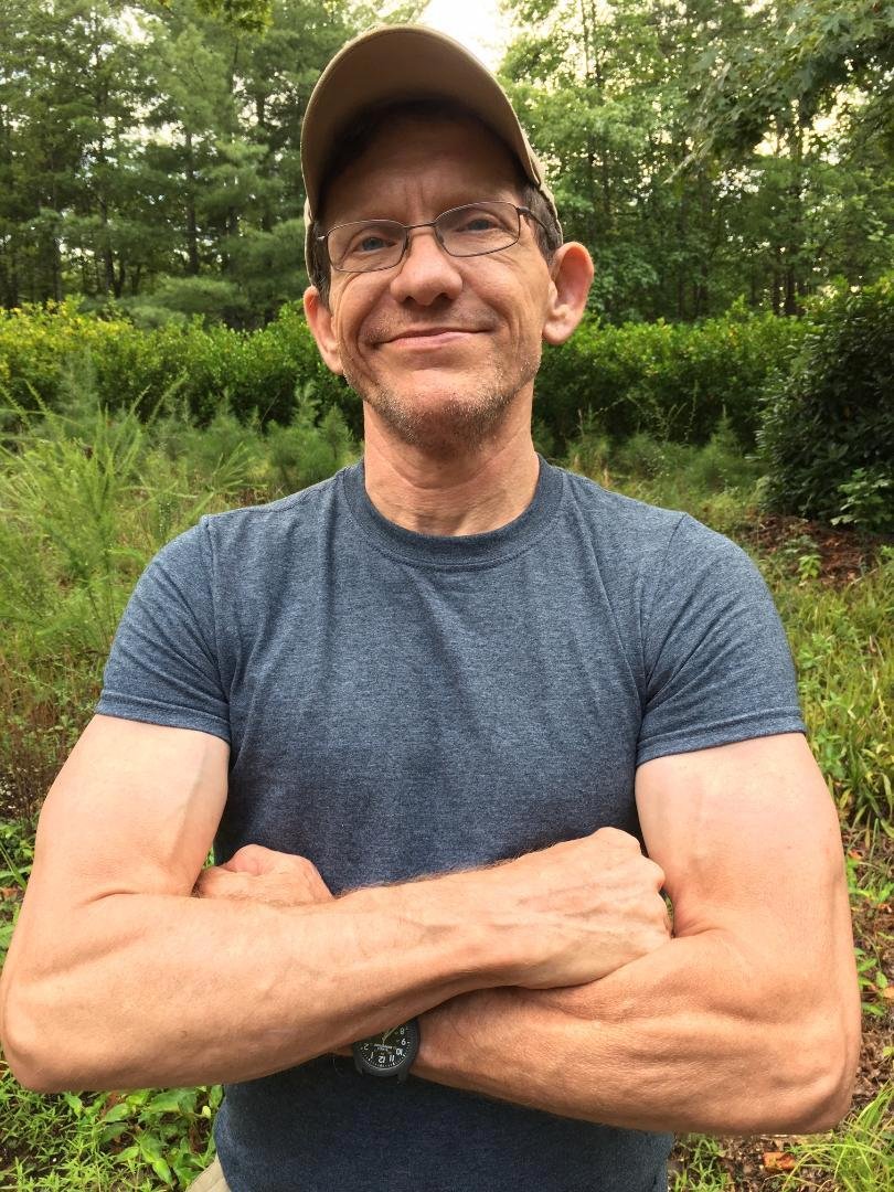 After a steep incline hike in Pisgah National Park N. C with My good hiking wife Lien and about eight other hikers part of Asheville hiking group a fun eclectic diverse group