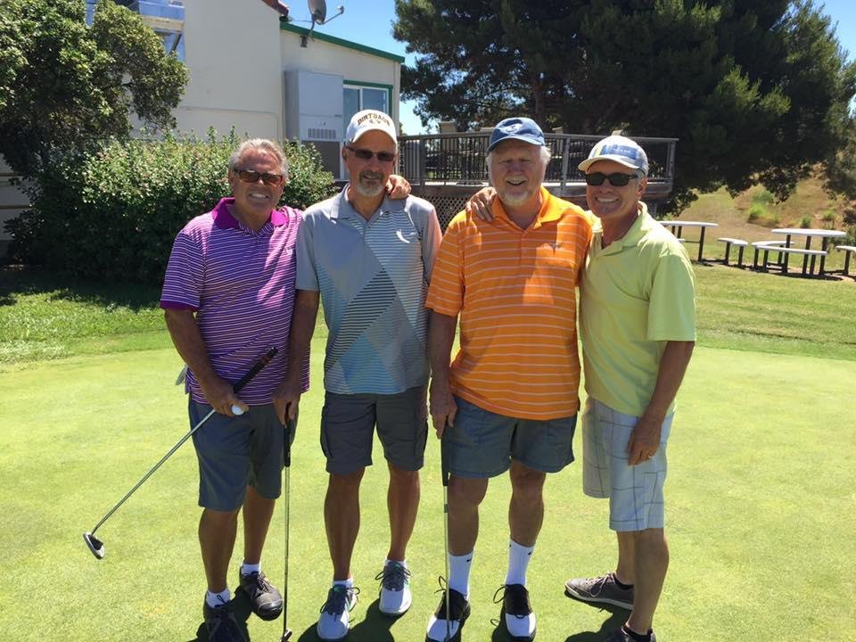 With Verne Roberts, Bill Hoy, and Tom French.