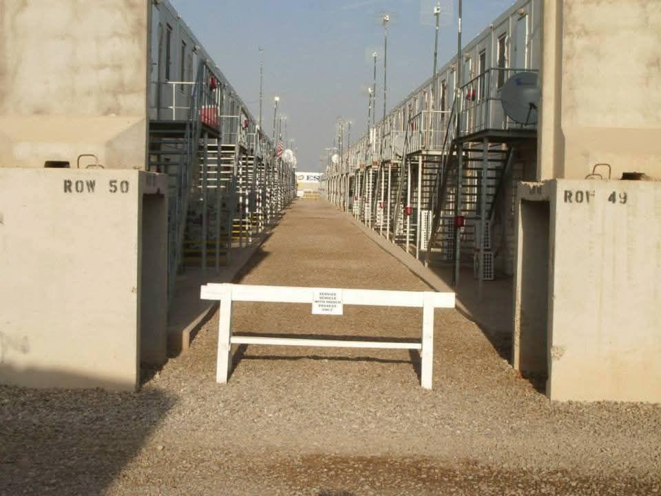 I worked as a contractor in Iraq with KBR and DynCorp for about 8 years. These containerized units were my home from 2003 through 2010. I can’t quite remember which row I stayed on before leaving Camp Anaconda (later rename
