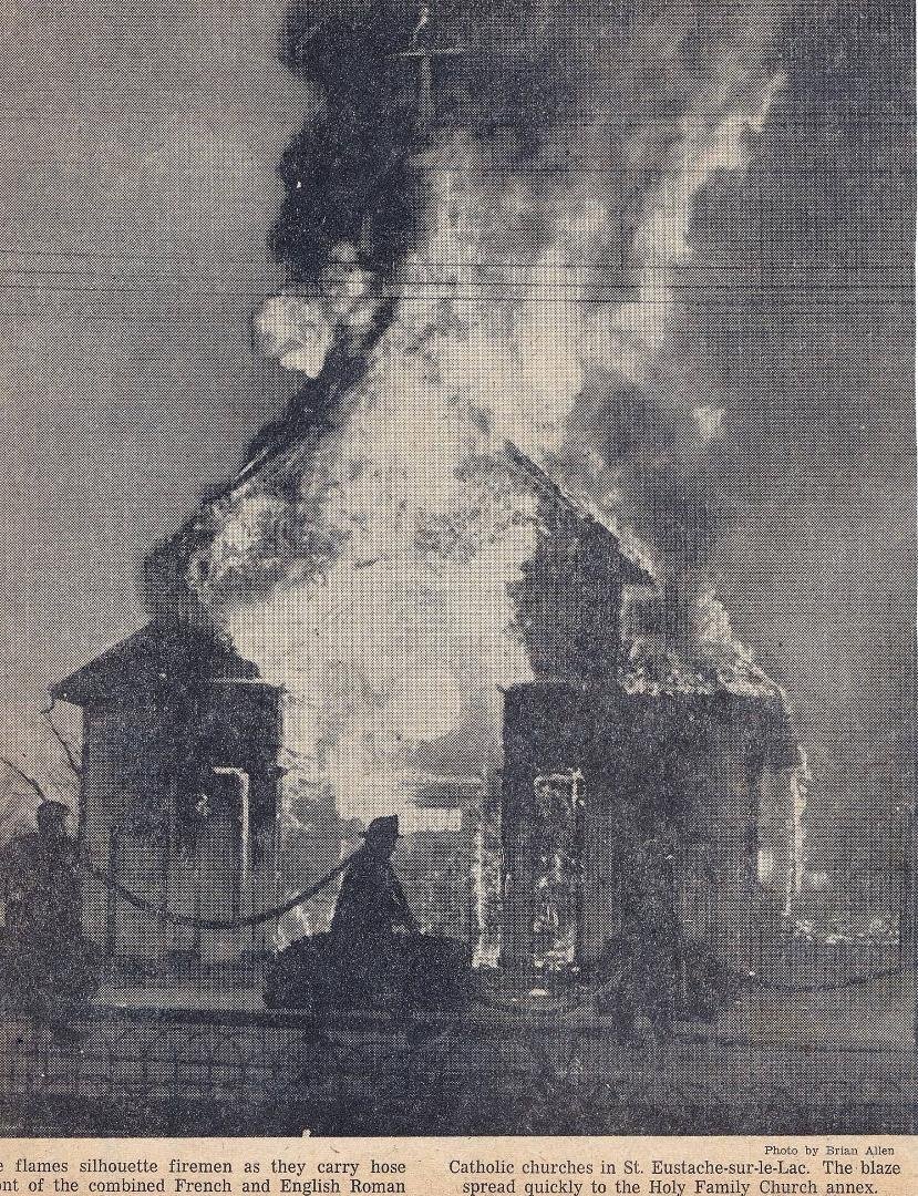 Got some more old TM pics or as it was known before; St Eustache Sur Le Lac. The church Fire.