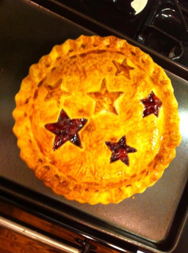 Making pies with my son, Todd & his wife, Tommi