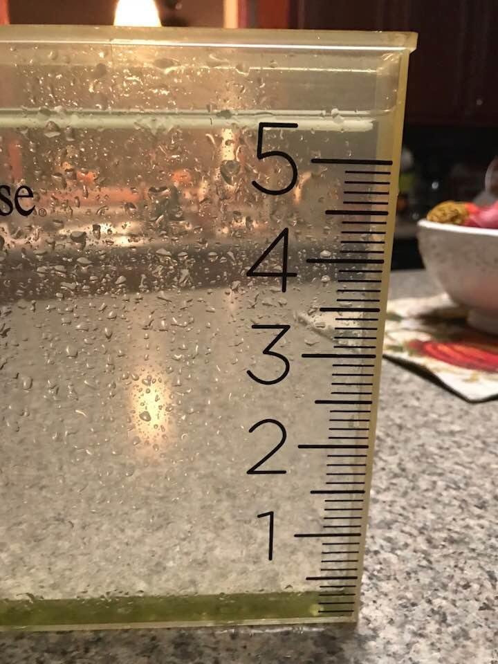 Over five inches of rain in the last eight hours. Over nine inches of rain in the last three days!!🌂🌂