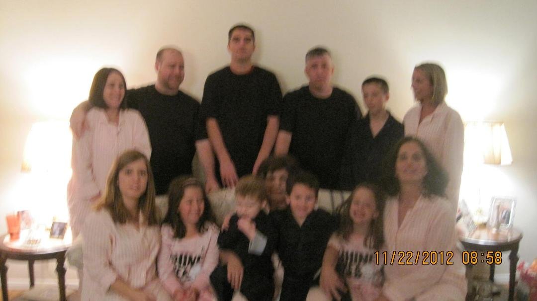Thanksgiving at Nonna's and yes we are all in pj's…..